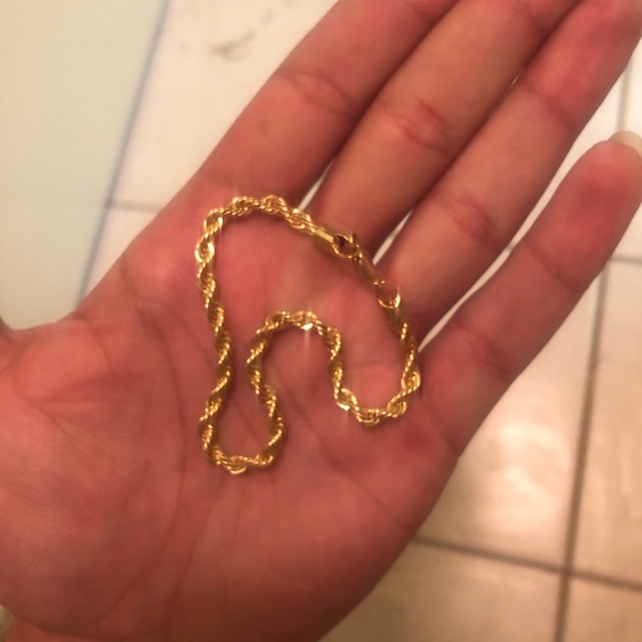 Solid 8.5” 3.8mm 14k Gold Rope Bracelet - Picture 5 of 12